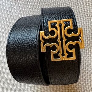 Tory Burch Reversible Black and Navy Belt XL